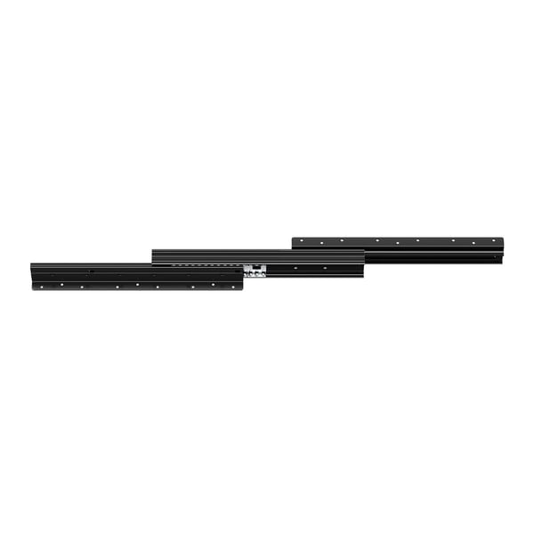 Lådskenor, Fullutdrag Undermonterad, 40x7,5x5,5 cm, Svart, Extra robust