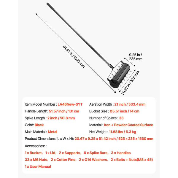 Plænelufter, 53x24x156 cm, Sort, Metal