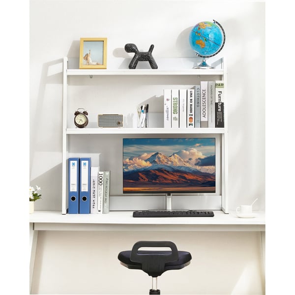 Skrivebordsreol, 95x32x90 cm, Hvid, Opbevaring