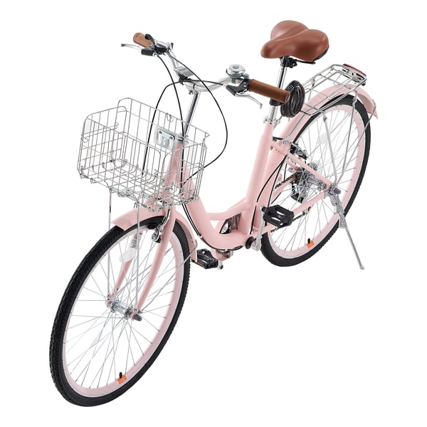 Cruiser-cykel, 165x59x108,5 cm, Rosa, Höglegerat stål
