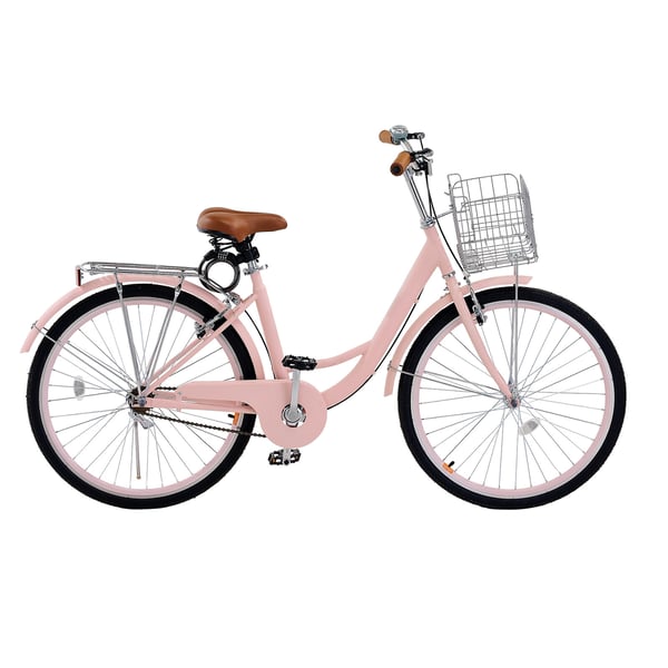 Cruiser-cykel, 165x59x108,5 cm, Rosa, Höglegerat stål