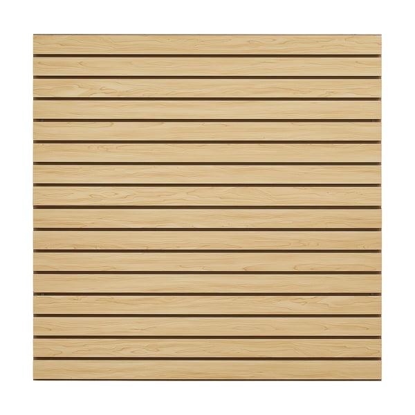 Rimoituseinäpaneeli, 122x122x1.8 cm, vaalea puu, MDF-säilytys