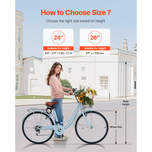 Cruiser-cykel, 7-växlad, 165x59x108,5 cm, ljusblå, högkolstål