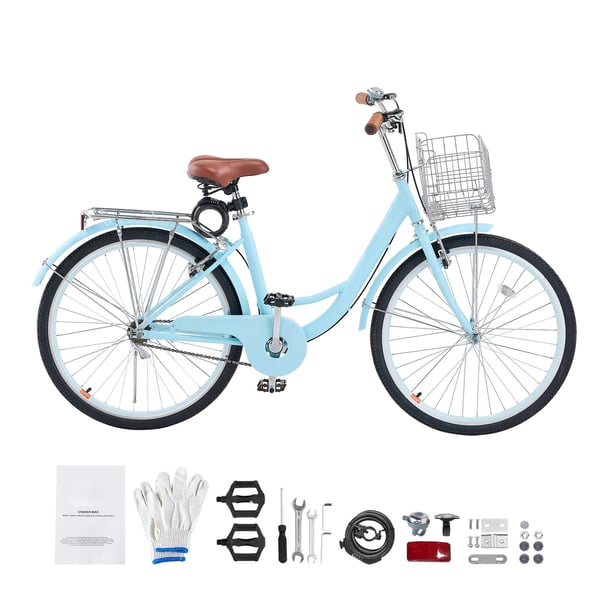 Cruiser-cykel, 165x59x108,5 cm, lyseblå, højkulstofstål Cruiser-cykel, 165x59x108,5 cm, lyseblå, højkulstofstål