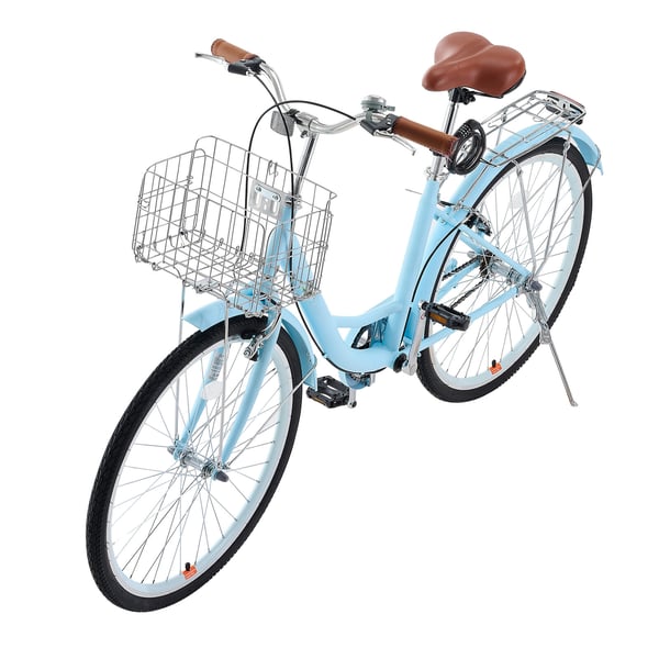 Cruiser-pyörä, 165x59x108,5 cm, vaaleansininen, korkeahiiliteräs