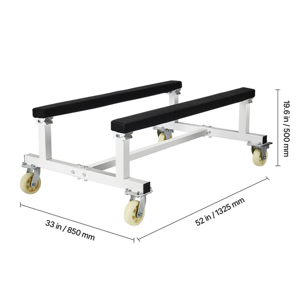 Vagn för vattenskoter, 132,5x85x51 cm, kraftig stålram, förvaring