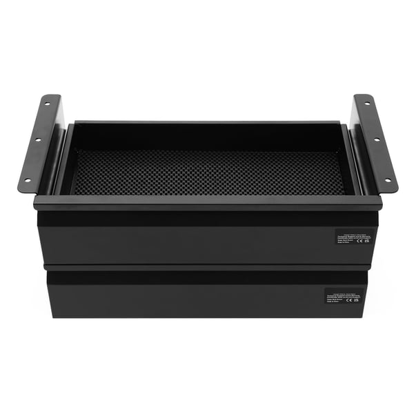 Underdeskuffe, 45,7x22,7x20 cm, Sort, Stål Opbevaringsorganisator