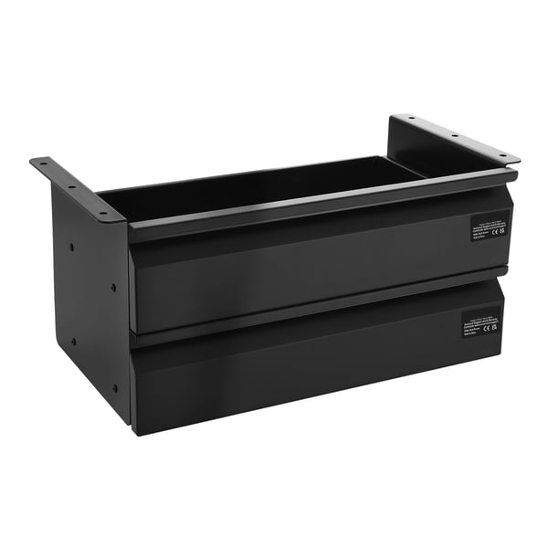 Underdeskuffe, 45,7x22,7x20 cm, Sort, Stål Opbevaringsorganisator