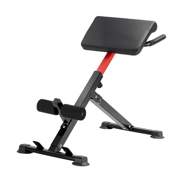 Roman-tuoli, selkäojennuspenkki, säädettävä, taitettava, hiiliteräs, 113 kg, musta