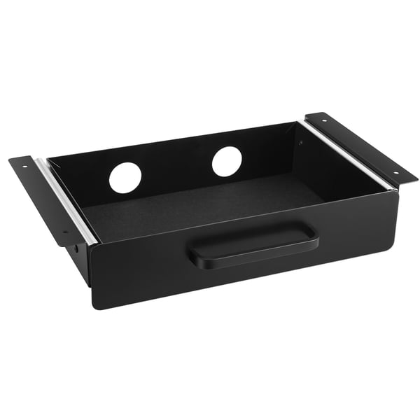 Underdeskuffe, 38.5x23x7.6 cm, Sort, Metalopbevaring