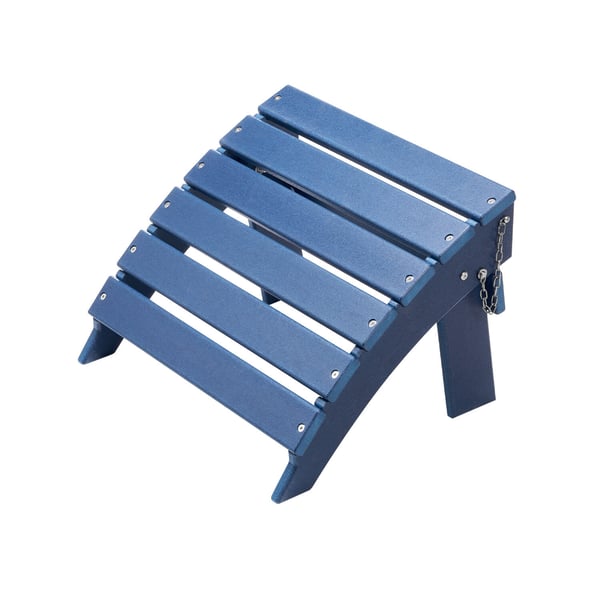 Ottoman, 40x48x33 cm, Blå, Sammenklappelig HDPE Udendørs Fodskammel
