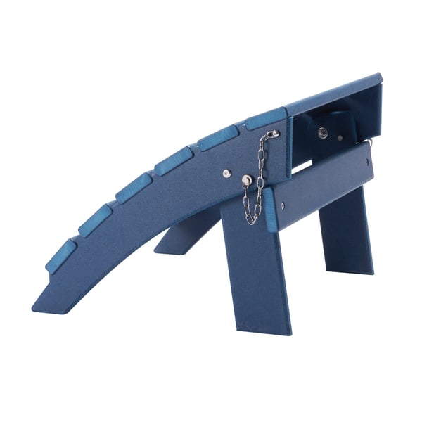 Ottoman, 40x48x33 cm, Blå, Sammenklappelig HDPE Udendørs Fodskammel
