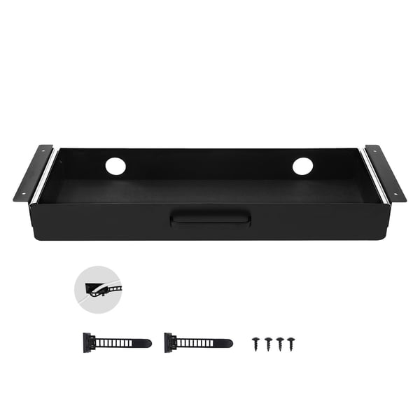 Under Desk Låda, 63,5x23,2x7,5 cm, Svart, Metallförvaring