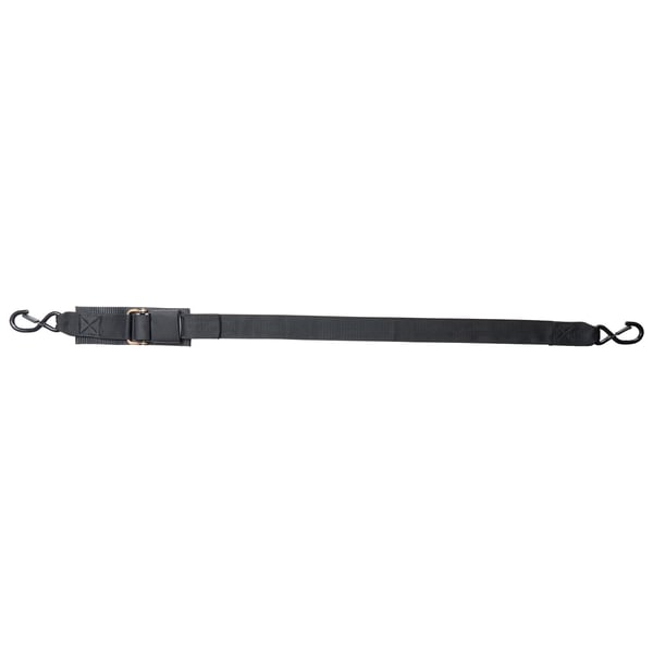 Surringsremme med skralde, selvoprullende, 5,08x121,9 cm, sort, kraftig