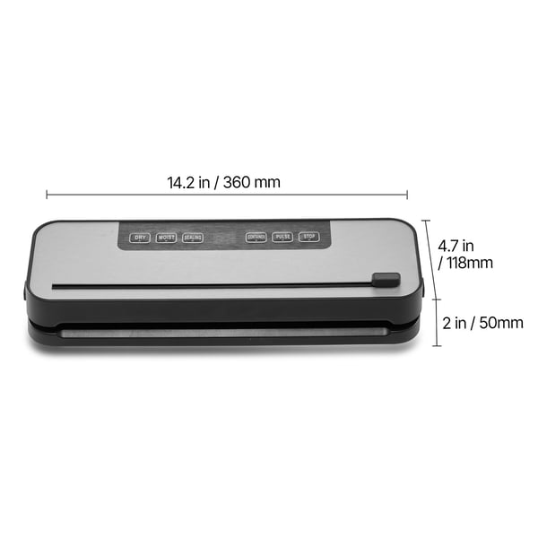 Vakuumpakker maskine, 36x11,8x5 cm, Madforsegler, Automatisk forseglingssystem