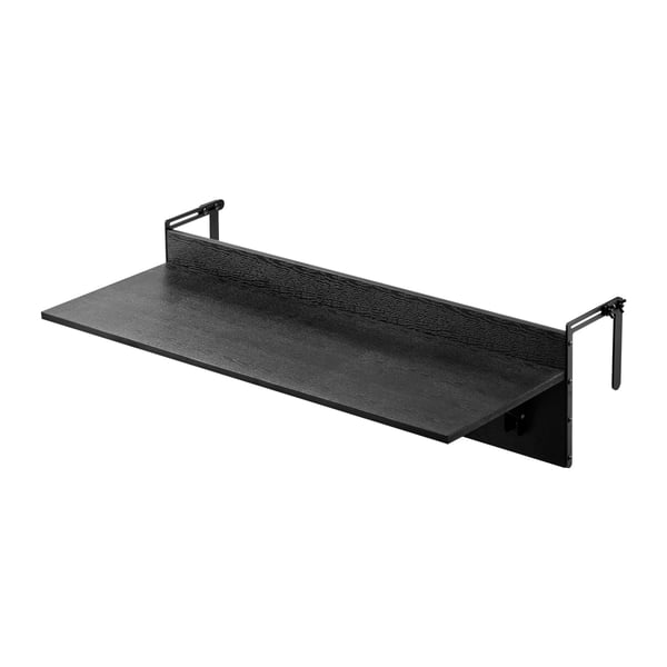 Altanophængt bord, 30,5x81,3 cm sammenklappeligt udendørs bord, sort, metal