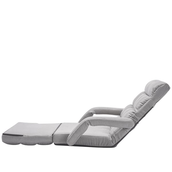 Gulvstol, 64x63x69 cm, Grå, Justerbar Foldesofa