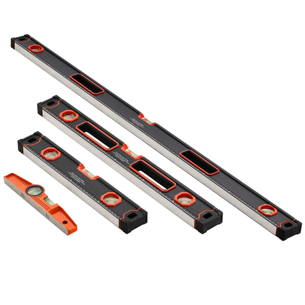 Level Set, 4-osainen Torpedo, 250x20.5x47 mm, musta, alumiini