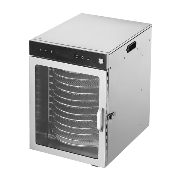 Maddehydrator, 12 bakker, 35,5x47,3x49,5 cm, rustfrit stål