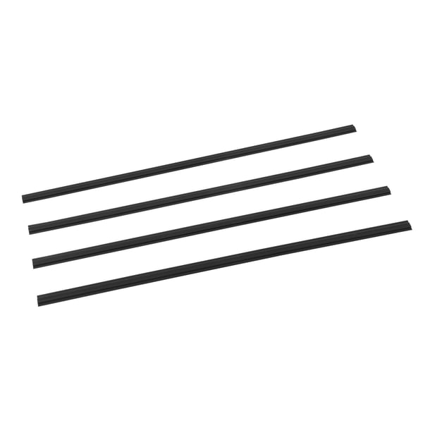 Sekretessstavar för staket, dubbelvägg vertikal bottenlåsning med vingar, 2350x36,5x7,8 mm, svart, HDPE