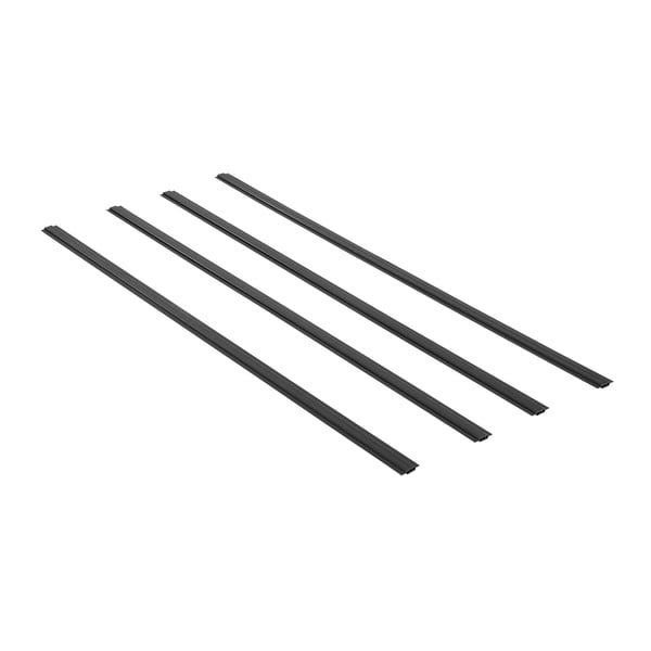 Sekretessstavar för staket, dubbelvägg vertikal bottenlåsning med vingar, 2350x36,5x7,8 mm, svart, HDPE