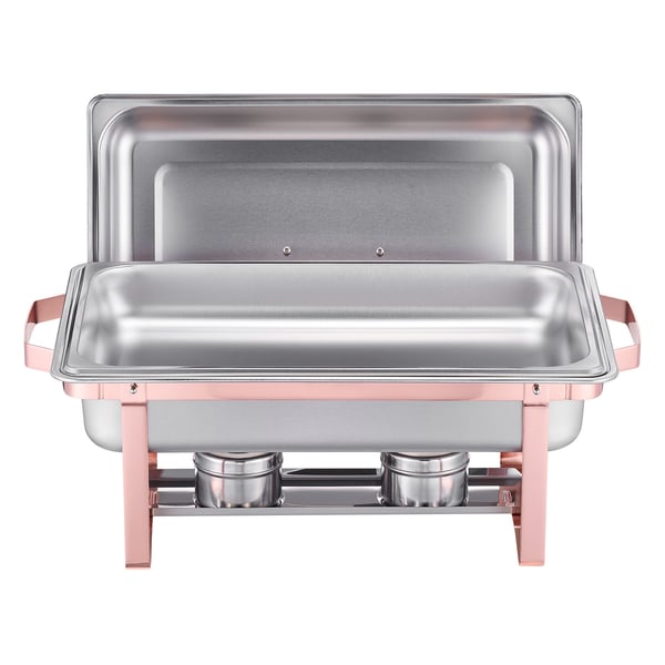 Chafing Dish Bufféset, 8 Qt 2-pack, Rostfritt Stål, Roséguld