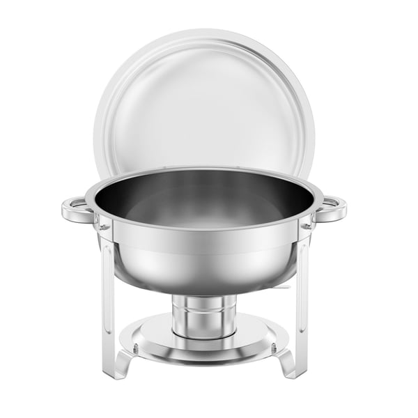 Chafing Dish Buffet -setti, 4 kpl, 5 qt, ruostumaton teräs, hopea, tarjoilulämmitin