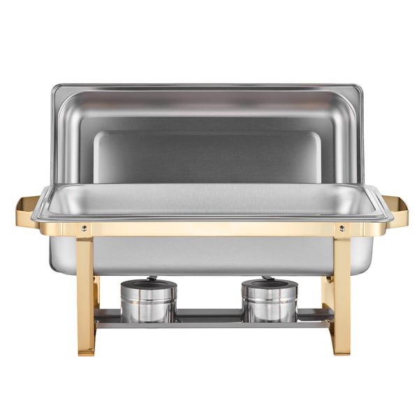 Chafing-astia buffet-setti, 4 kpl, ruostumaton teräs, kulta