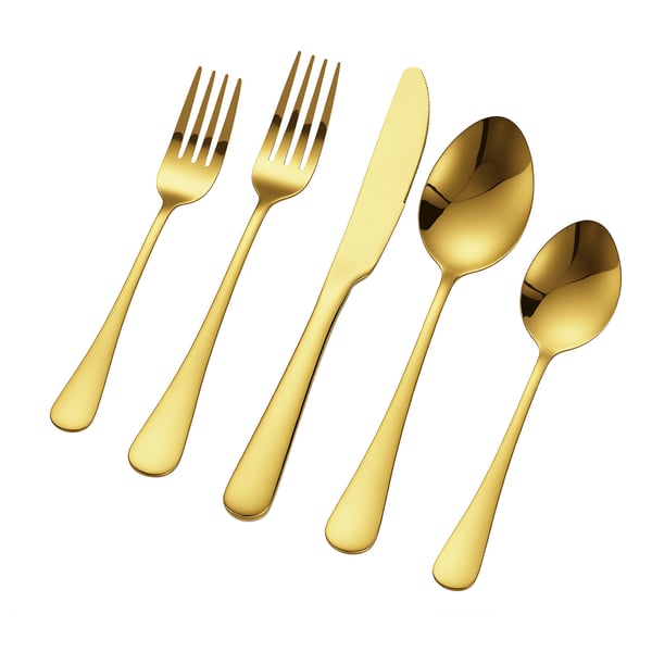 Bestiksæt, 100 dele, guld, rustfrit stål