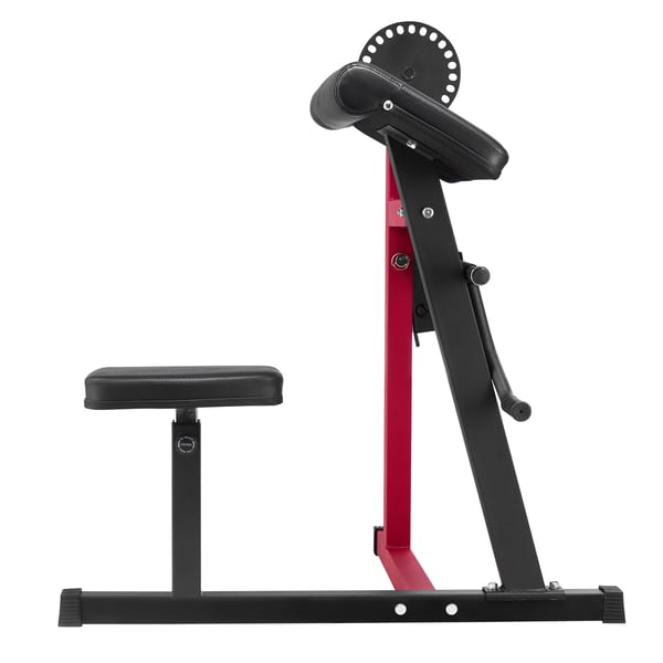 Preacher Curl Maskin Justerbar 2-i-1 Biceps Triceps Bänk Svart Röd Stål
