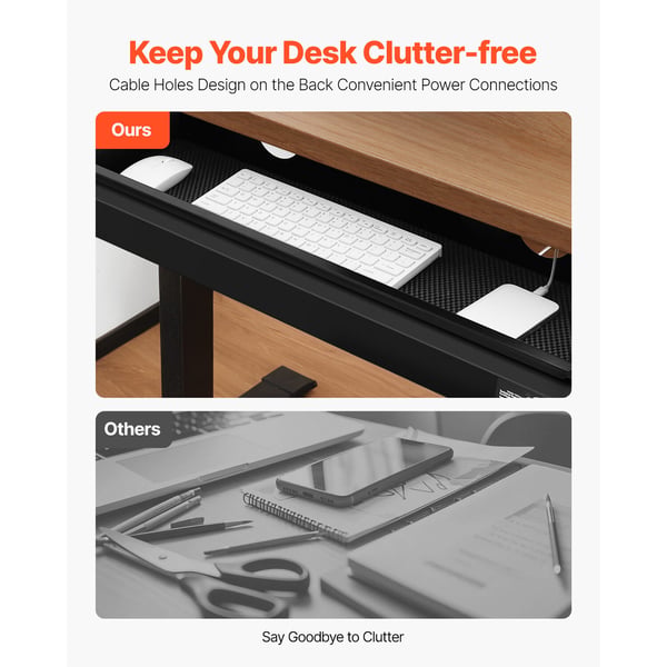 Under Desk Låda, 74x23.5x10.7 cm, Svart, Förvaring i stål