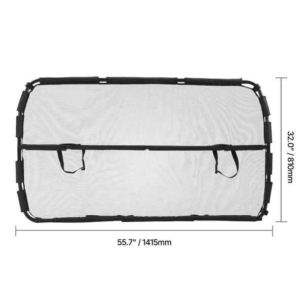 Koiran autoveräjä, 142,2x81,3 cm, musta, verkkoväliseinä