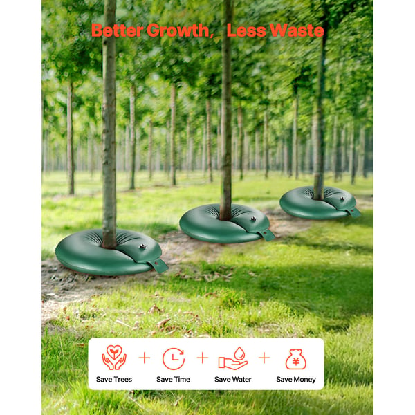 Trævandingsring, 20 gallon, sæt af 4, PVC, vandingssystem