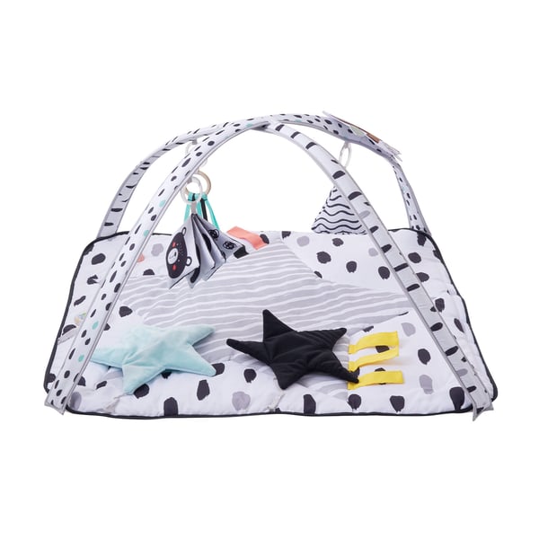 Babygymmatta, 88x88x44 cm, mjukt tyg, sensoriska leksaker