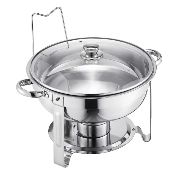 Chafing-astia buffet-setti, 4 kpl 5 qt ruostumaton teräs, hopea, tarjoilun lämpöastia