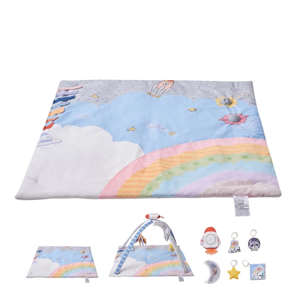 Babygymmatta, 89x89x48 cm, sensoriska leksaker, tyg