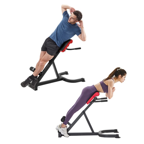 Roman Chair Hyperextension Bänk Justerbar, Svart
