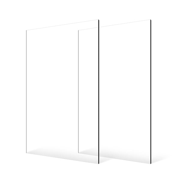 Akrylplade, 61x122x0.3 cm, Transparent, Plastik