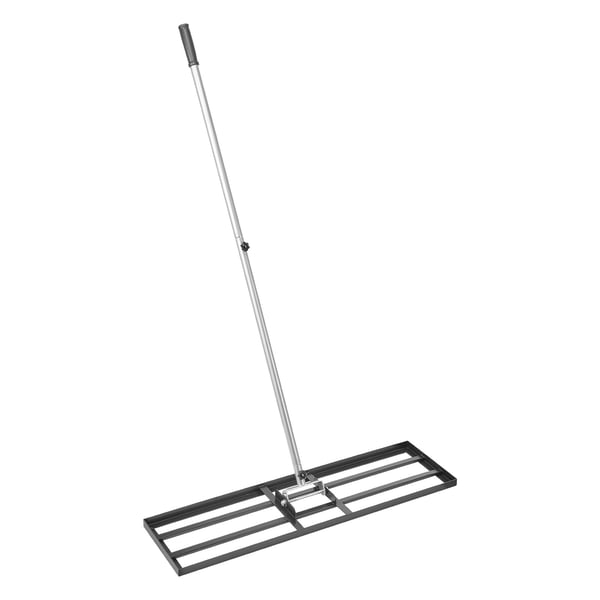 Plæneafretter rive, 91,4x25,4 cm plade, 213 cm skaft, sort, kulstofstål