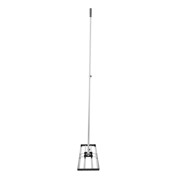 Plæneudjævningsrive, 121,9x25,4 cm plade, 213 cm skaft, sort, kulstofstål