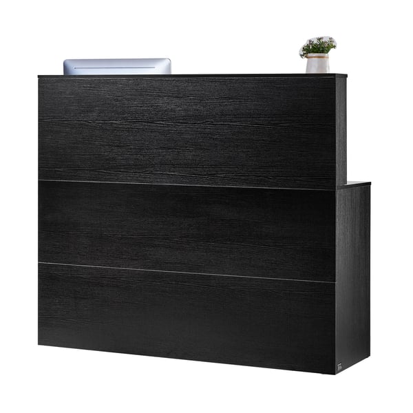 Reception Disk, 140x80x120 cm, Sort, MDF