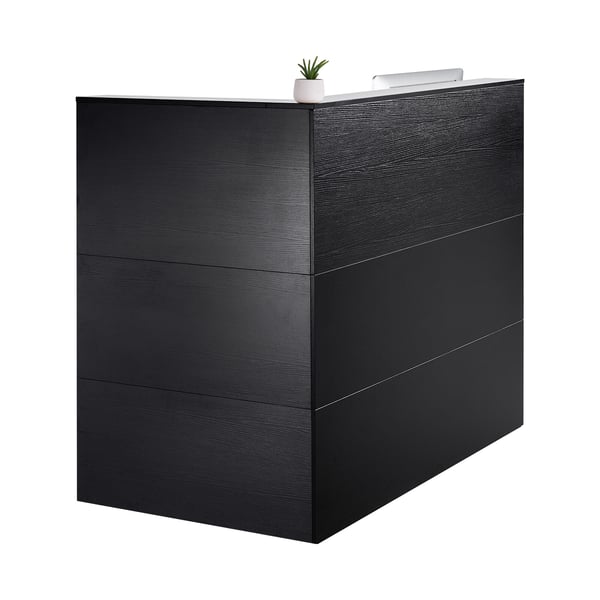 Reception Disk, 140x80x120 cm, Sort, MDF