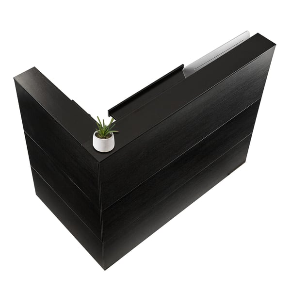 Reception Disk, 140x80x120 cm, Sort, MDF