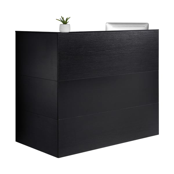 Reception Disk, 140x80x120 cm, Sort, MDF