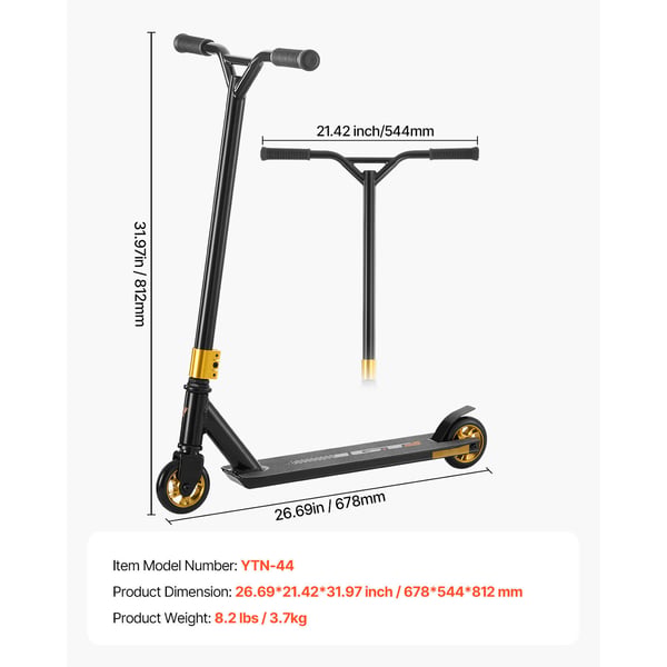 Stunt Scooter, 678x544x812 mm, Aluminium, Freestyle Rider