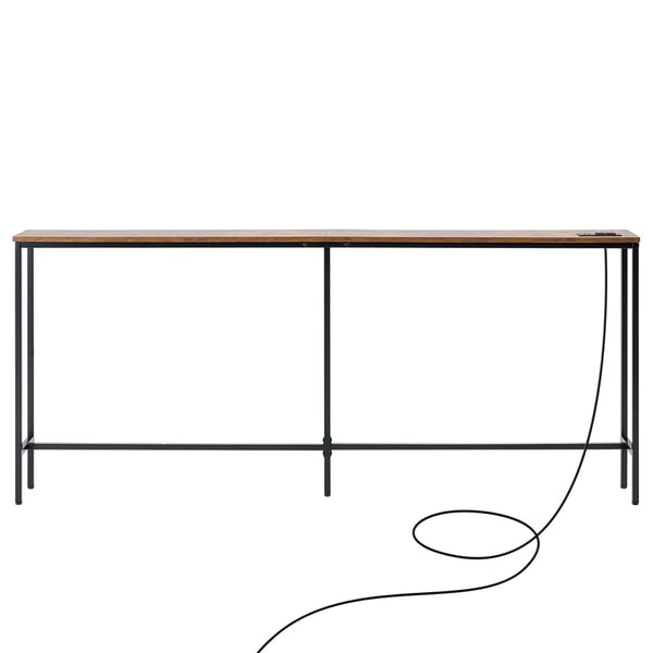 Konsolbord, 180x20x80 cm, Brun, Metallram