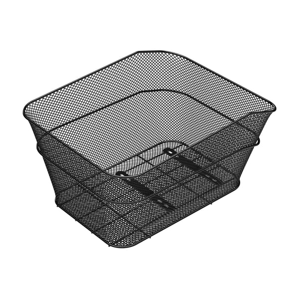 Cykelkorg, bakre trådnätskorg, 39x31x21 cm, svart, metall