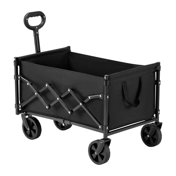 Hopfällbar vagn, 66x45x46 cm, svart, fällbar utomhusvagn