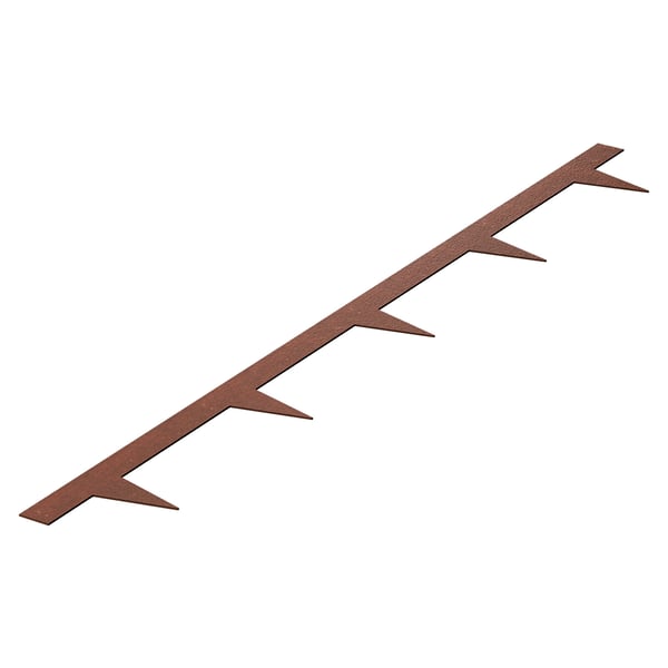 Kantstål för trädgård, 10-pack, 101.6x11.4 cm, Rost, Stål