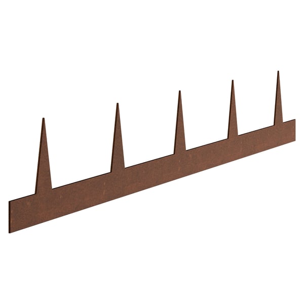 Kantstål för trädgård, 10-pack, 101.6x11.4 cm, Rost, Stål